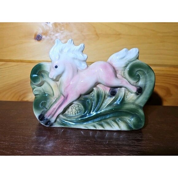 McCoy Other - Vintage Mccoy Pink Running Horse Planter